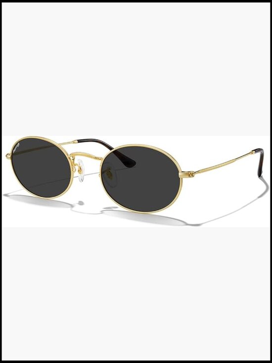 Oval Metal Polarized Sunglasses for Women Men Classic Shades main image 7